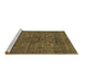 Sideview of Machine Washable Abstract Brown Modern Rug, wshabs2362brn