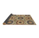 Sideview of Abstract Brownish Green Modern Rug, abs2363