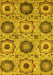 Machine Washable Abstract Yellow Modern Rug, wshabs2363yw