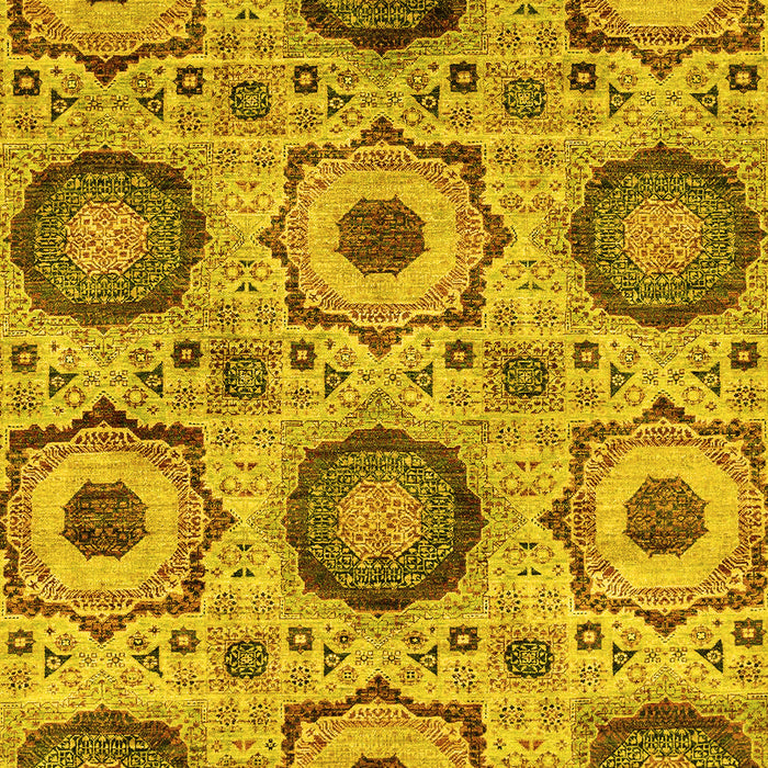 Machine Washable Abstract Yellow Modern Rug, wshabs2363yw