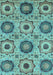 Abstract Light Blue Modern Rug, abs2363lblu