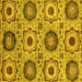 Square Abstract Yellow Modern Rug, abs2363yw