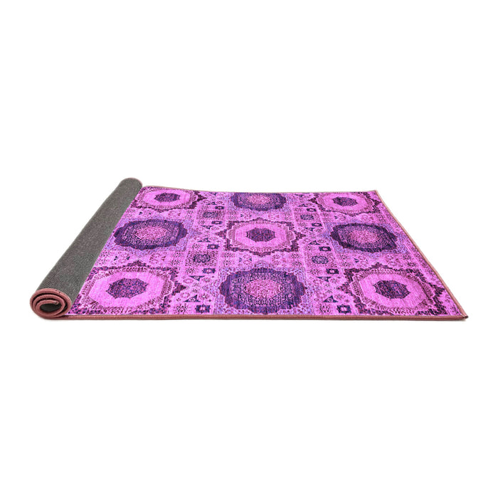 Sideview of Abstract Purple Modern Rug, abs2363pur