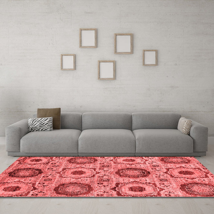 Modern Red Washable Rugs