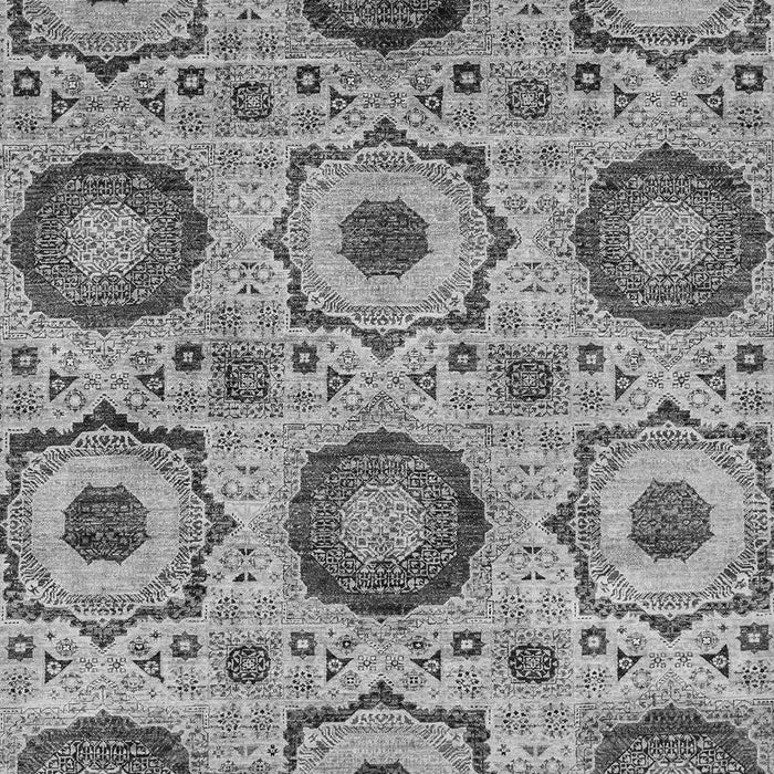 Machine Washable Abstract Gray Modern Rug, wshabs2363gry