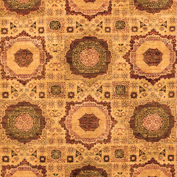 Machine Washable Abstract Orange Modern Area Rugs, wshabs2363org