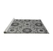 Sideview of Machine Washable Abstract Gray Modern Rug, wshabs2363gry