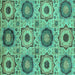 Square Machine Washable Abstract Turquoise Modern Area Rugs, wshabs2363turq