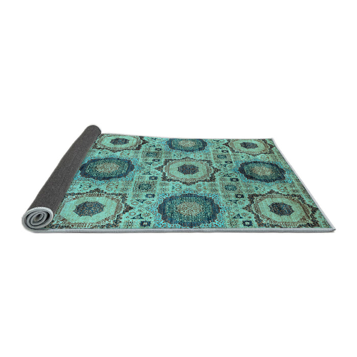 Sideview of Abstract Light Blue Modern Rug, abs2363lblu
