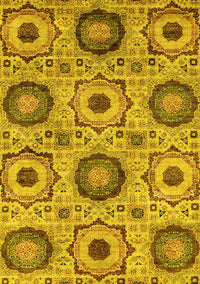 Abstract Yellow Modern Rug, abs2363yw