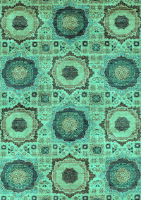 Abstract Turquoise Modern Rug, abs2363turq