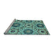 Sideview of Machine Washable Abstract Light Blue Modern Rug, wshabs2363lblu