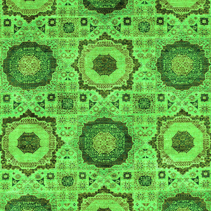 Machine Washable Abstract Green Modern Area Rugs, wshabs2363grn