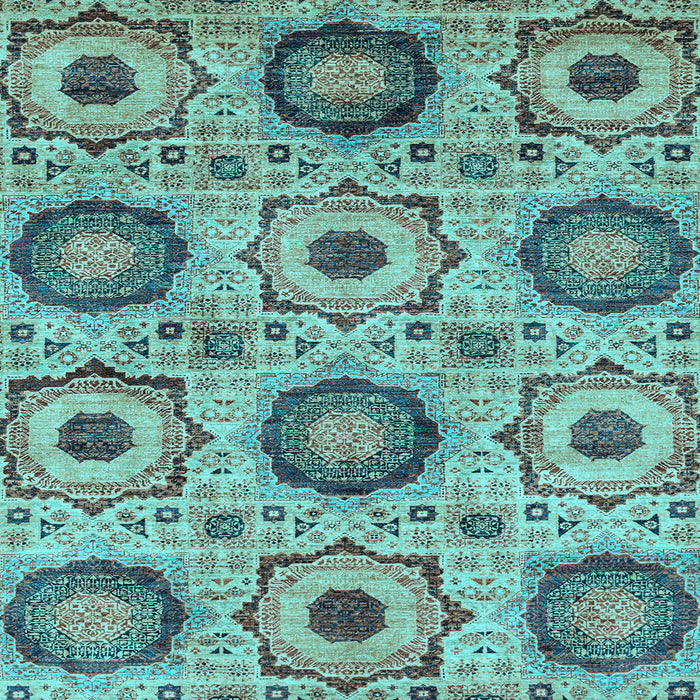 Square Machine Washable Abstract Light Blue Modern Rug, wshabs2363lblu