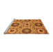 Sideview of Machine Washable Abstract Orange Modern Area Rugs, wshabs2363org