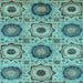 Square Abstract Light Blue Modern Rug, abs2363lblu