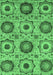 Machine Washable Abstract Emerald Green Modern Area Rugs, wshabs2363emgrn