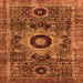 Square Abstract Orange Modern Rug, abs2364org