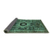 Sideview of Abstract Turquoise Modern Rug, abs2364turq