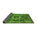 Sideview of Abstract Green Modern Rug, abs2364grn