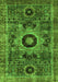 Machine Washable Abstract Green Modern Area Rugs, wshabs2364grn