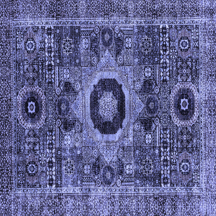 Square Machine Washable Abstract Blue Modern Rug, wshabs2364blu