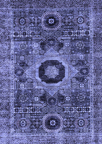 Abstract Blue Modern Rug, abs2364blu