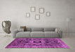 Machine Washable Abstract Purple Modern Area Rugs in a Living Room, wshabs2364pur