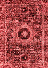 Abstract Red Modern Rug, abs2364red