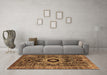 Machine Washable Abstract Brown Modern Rug in a Living Room,, wshabs2364brn