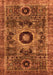 Machine Washable Abstract Orange Modern Area Rugs, wshabs2364org