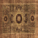 Square Abstract Brown Modern Rug, abs2364brn