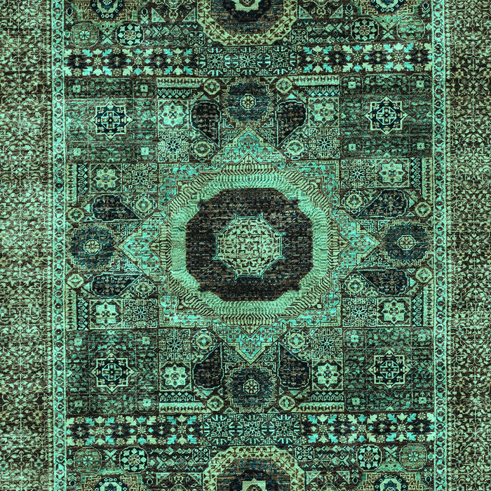 Machine Washable Abstract Turquoise Modern Area Rugs, wshabs2364turq