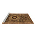 Sideview of Machine Washable Abstract Brown Modern Rug, wshabs2364brn