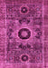 Machine Washable Abstract Pink Modern Rug, wshabs2364pnk