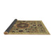 Sideview of Abstract Saddle Brown Modern Rug, abs2365