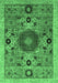 Machine Washable Abstract Emerald Green Modern Area Rugs, wshabs2365emgrn