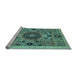 Sideview of Machine Washable Abstract Light Blue Modern Rug, wshabs2365lblu