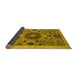 Sideview of Abstract Yellow Modern Rug, abs2365yw