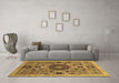 Machine Washable Abstract Brown Modern Rug in a Living Room,, wshabs2365brn