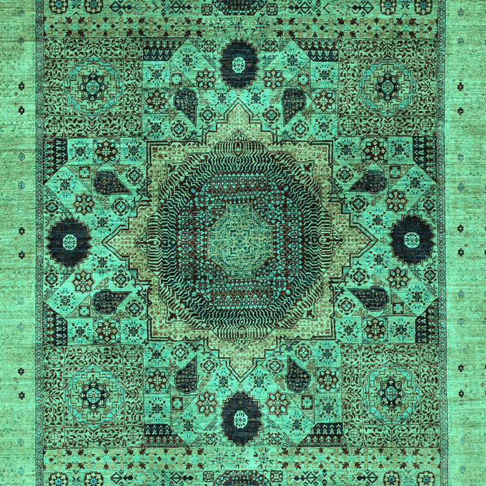 Machine Washable Abstract Turquoise Modern Area Rugs, wshabs2365turq