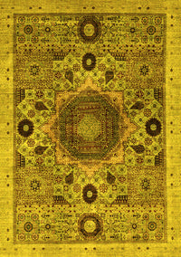 Abstract Yellow Modern Rug, abs2365yw