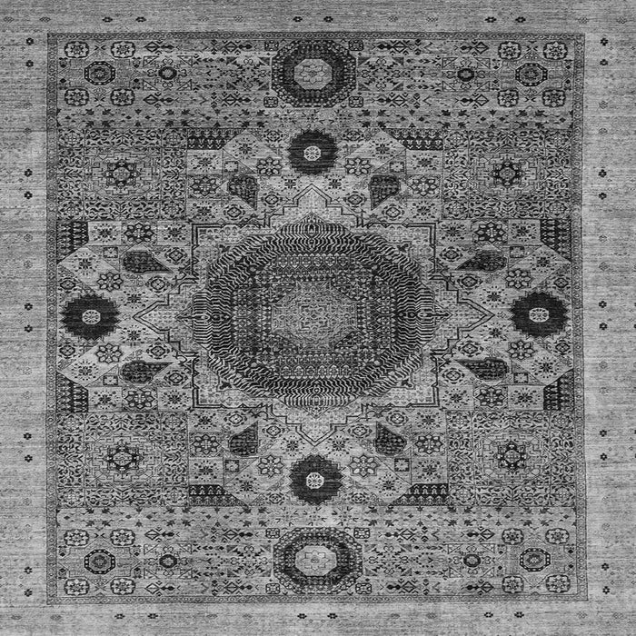 Square Machine Washable Abstract Gray Modern Rug, wshabs2365gry