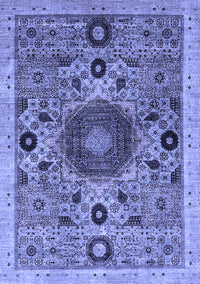 Abstract Blue Modern Rug, abs2365blu