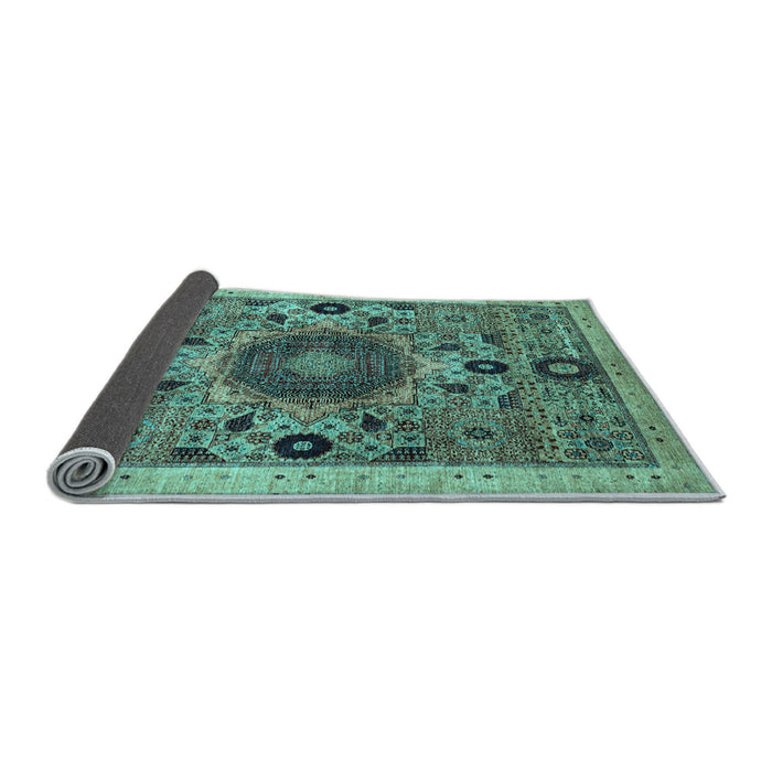 Sideview of Abstract Light Blue Modern Rug, abs2365lblu