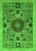 Machine Washable Abstract Green Modern Area Rugs, wshabs2365grn