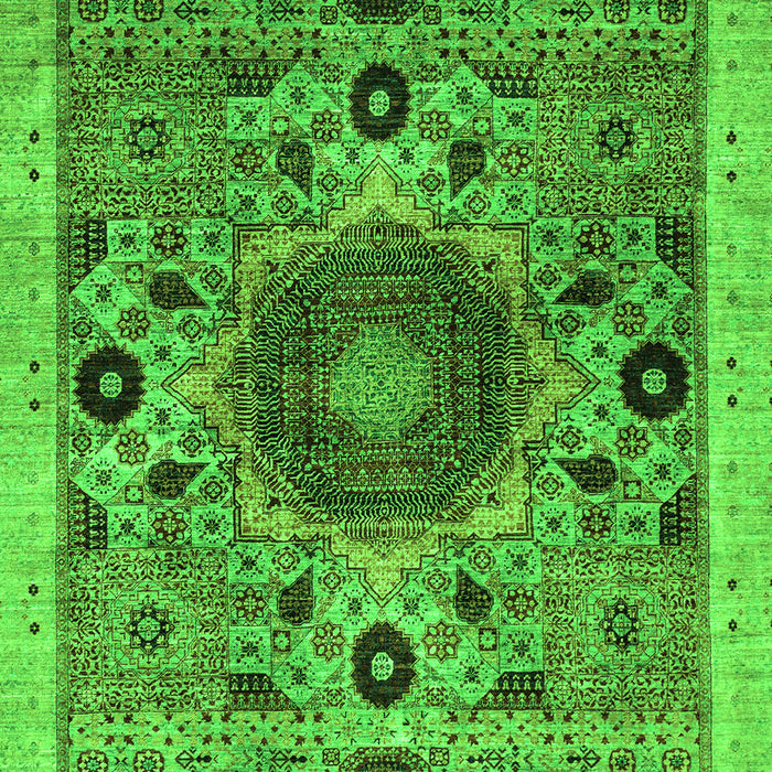 Machine Washable Abstract Green Modern Area Rugs, wshabs2365grn