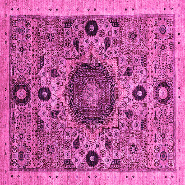 Square Abstract Pink Modern Rug, abs2365pnk