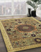 Machine Washable Abstract Saddle Brown Rug in a Family Room, wshabs2365