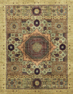 Abstract Saddle Brown Modern Rug, abs2365